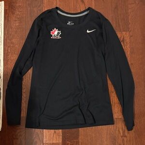 Nike Black Long Sleeve with Canada Emblem